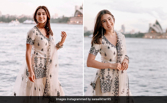 Sara Ali Khan's Minimal Chic Sharara Set Adds A Desi Touch To The Australian Horizon