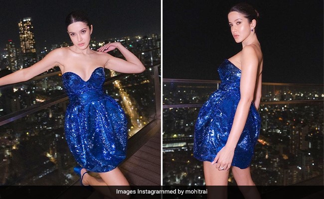 Shanaya Kapoor Has Left Us Beyond Electrified In A Sparkly Blue Mini Dress