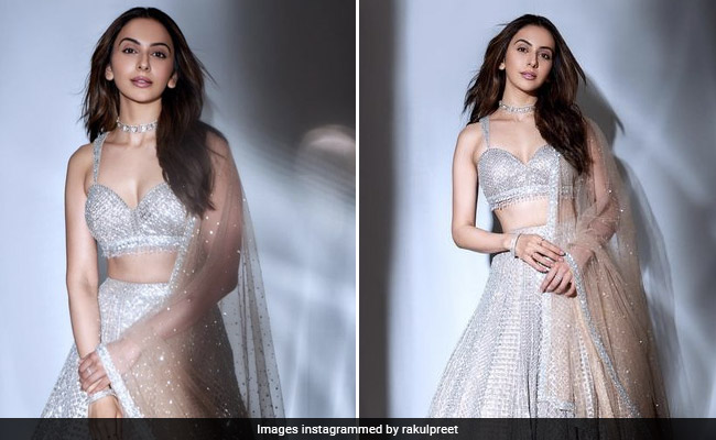 Rakul Preet Singh Shines "Bright Like A Diamond" In A Silver <i>Lehenga</i>