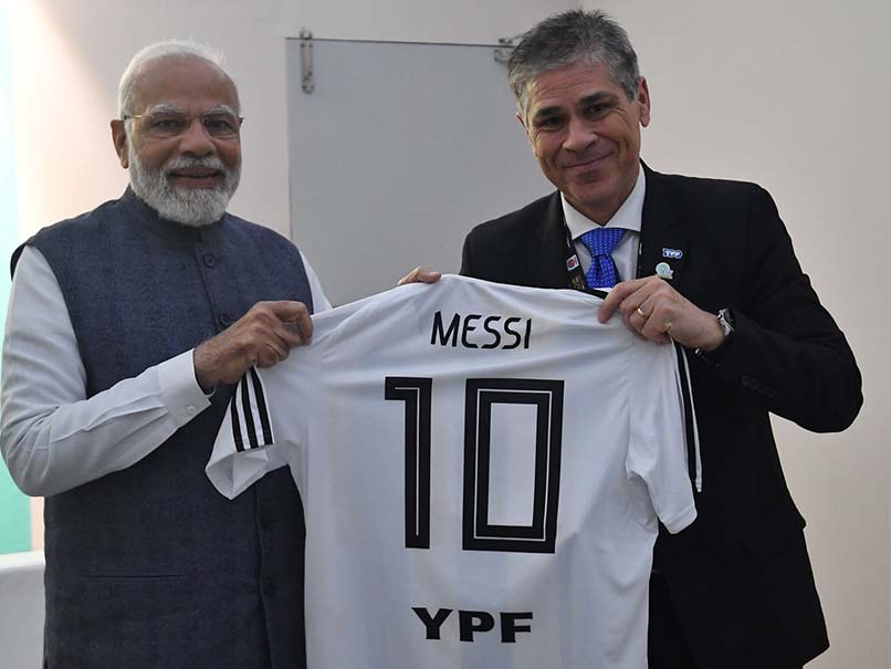 Prime Minister Narendra Modi Receives Lionel Messi Jersey As Gift. See Pics