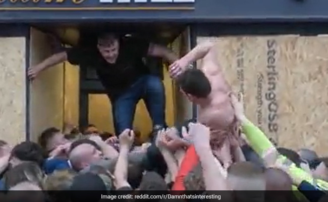 Viral Video Shows Men Hurting Each Other At Annual Atherstone Ball Game