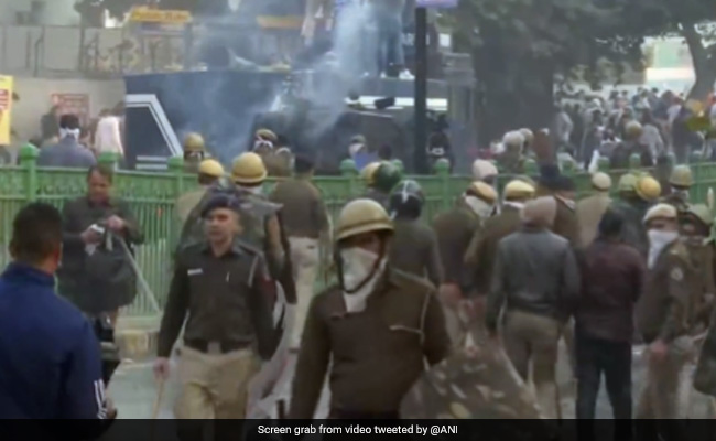 Water Cannons Used On Haryana Employees Protesting Near Chief Minister's Home