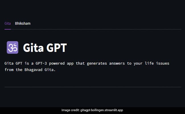 AI Chatbot GitaGPT Launched By Google Engineer, Answers Questions From Bhagavad Gita
