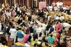 Punches, Kicks In AAP vs BJP Brawl Over 1 Vote At Delhi Civic Body Punches, Kicks In AAP vs BJP Brawl Over 1 Vote At Delhi Civic Body