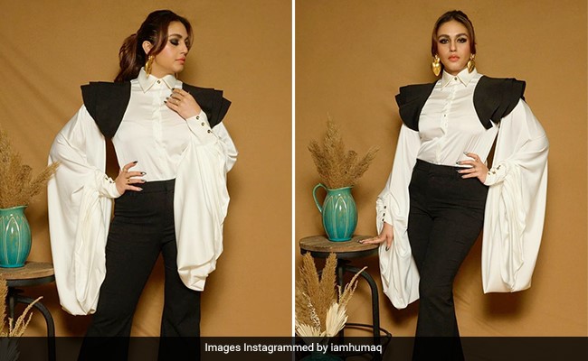 Looking For Drama? Huma Qureshi's Statement Monochrome Outfit Has It All