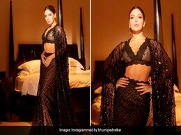 Bhumi Pednekar's Black <i>Lehenga</i> Is Perfect For Your Next Cocktail Party Bhumi Pednekar's Black <i>Lehenga</i> Is Perfect For Your Next Cocktail Party