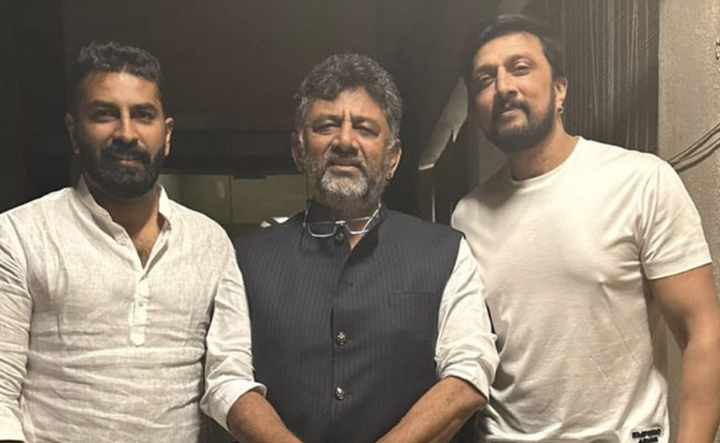 Actor Kichha Sudeep's Pic With Top Congress Leader Fuels 'Politics' Talk