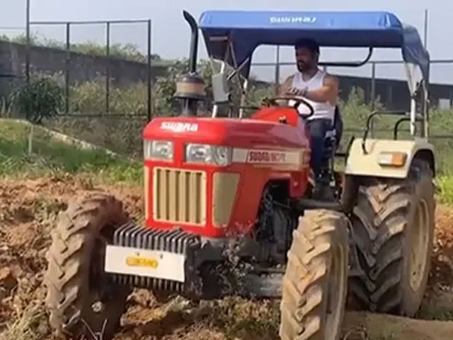 MS Dhoni Shares Video Of Him Ploughing Farm With Tractor: ''Nice To...''