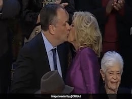 "Smooch Of Union": Jill Biden Kisses Kamala Harris's Husband At Key Event "Smooch Of Union": Jill Biden Kisses Kamala Harris's Husband At Key Event