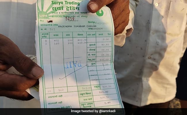 Maharashtra Farmer Gets Rs 2.49 Profit On Sale Of 512 Kg Onions