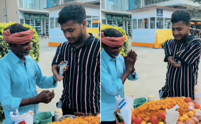 झालमुड़ी बेचने वाले ने मुरमुरे देकर दिव्यांग शख्स से पैसे नहीं लेकर साबित किया कि दिल बड़ा होता है