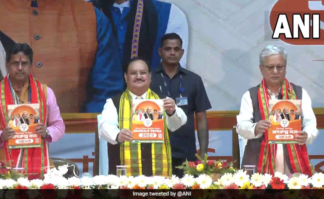 With Big Ticket Promises For Tribals, BJP Launches Manifesto For Tripura