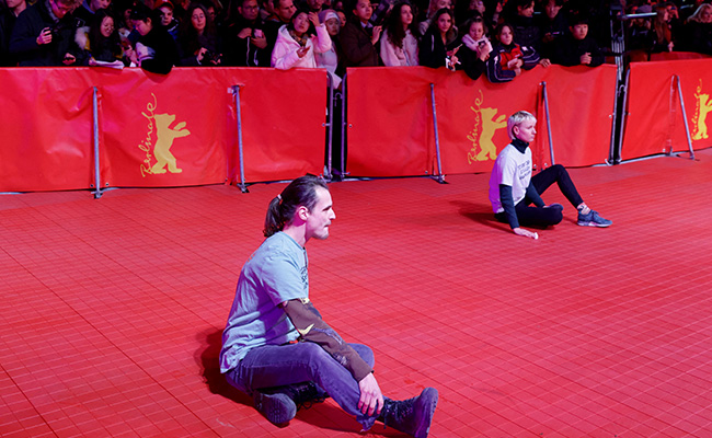 Climate Activists Glue Themselves To Berlinale's Red Carpet