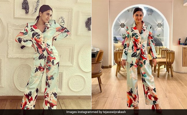 Tejasswi Prakash's Boss Lady Vibes Bursts Into Colour In A Vibrant Pantsuit