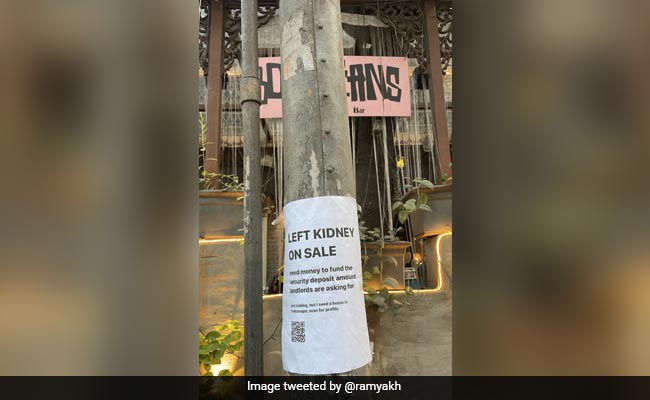 Man's Creative "Kidney For Sale" Poster To Pay Rent Deposit In Bengaluru Wins Internet