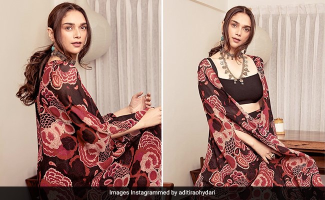 The Festive Season Needs Aditi Rao Hydari's Contemporary <i>Sharara</i> Set