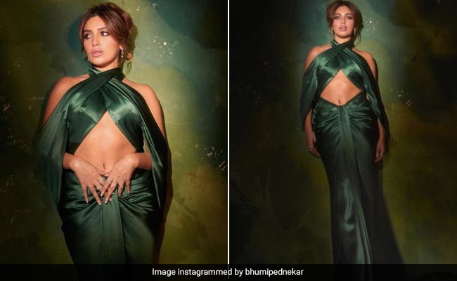 Emeralds May Be Rare But Bhumi Pednekar Making A Fashion Statement In A Cutout Gown Isn't