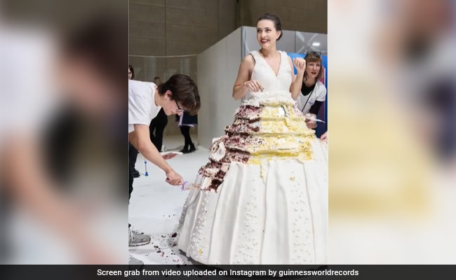 Swiss Baker Makes World's Largest Wearable Cake Dress, Set Guinness World Record