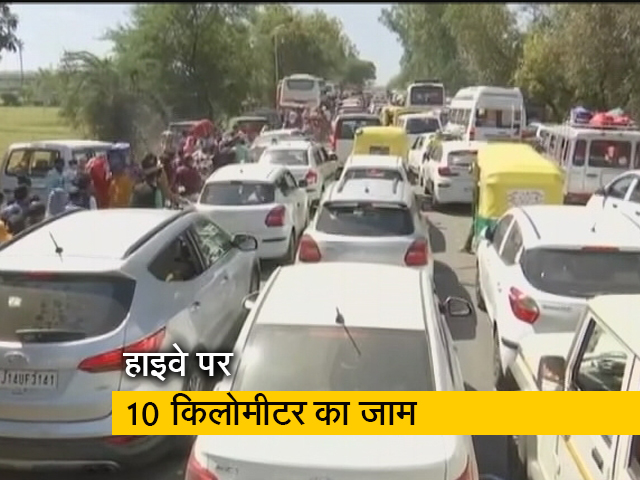 मध्यप्रदेश में हाइवे पर लगा लंबा जाम, गाड़ियों का चलना हुआ मुश्किल