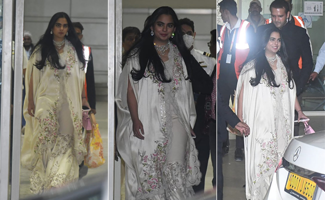 Isha Ambani Arrives In Pure Pastel Perfection For Kiara Advani-Sidharth Malhotra's Wedding Party