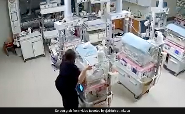 Video Shows Turkey Nurses Grabbing Incubators To Save Newborns During Earthquake