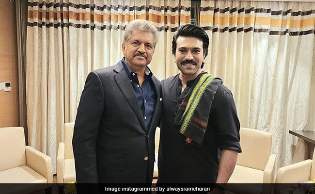 When Ram Charan Met Anand Mahindra In Hyderabad