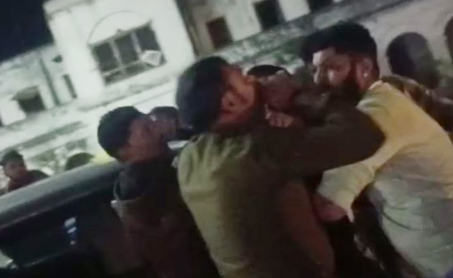 Video: BJP MLA's Supporters Rush Out Of Car, Surround And Thrash Cop