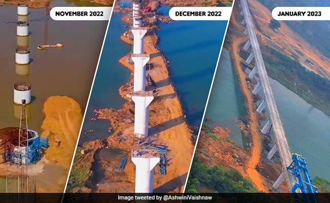 "Bullet Train Project At Fast Pace": Railways Minister Tweets Image Of New River Bridge