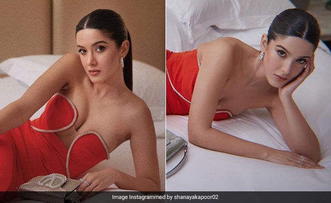 Shanaya Kapoor's Red Midi Dress With A Daring Neckline Has Left Us Short Of Words