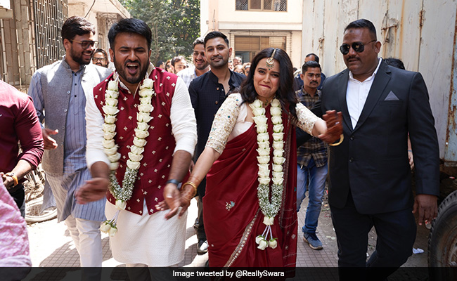 Pics: Swara Bhasker's Marriage - "Failed To Stop Her From Dancing In Court"