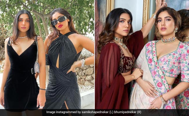 7 Times Bhumi And Samiksha Pednekar Set The Internet Ablaze With Their Stunning Sister Style