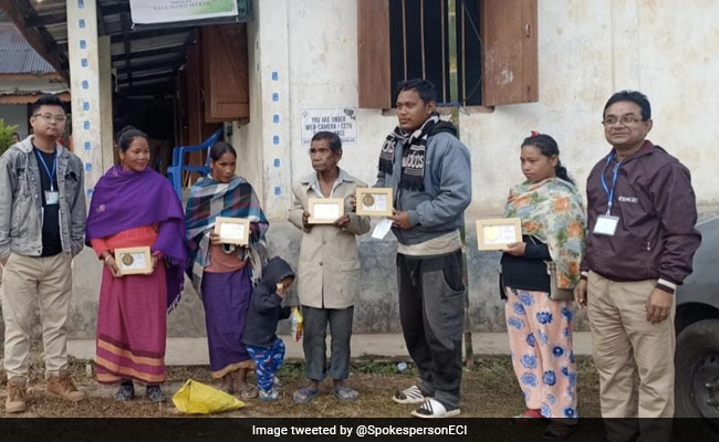 Meghalaya Assembly Elections: First 5 Voters Receive Mementos To Encourage Early Voting