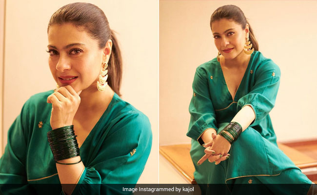 Kajol Wears Her Greens In A Minimal Chic Suit On A Balmy Spring Day