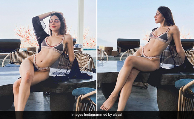 Alaya Furniturewalla's Day By The Pool Is Only Complete With Her Chic Embroidered Swimsuit