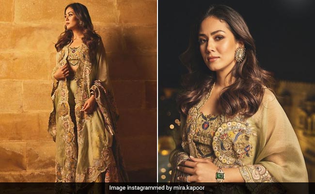 When The Night Has Come, Mira Rajput's Green <i>Sharara</i> Is The Only Light