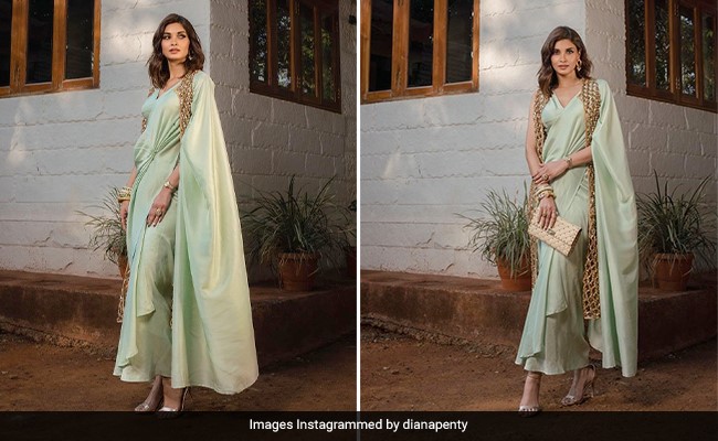 We Can Totally Envision Diana Penty's Pastel Green <i>Saree</i> To Take Over The Spring Wedding Scene
