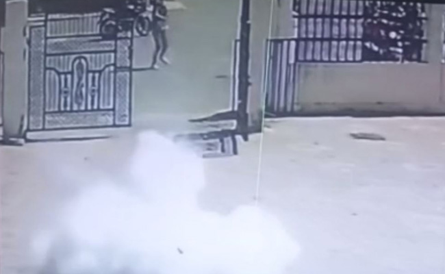 Video: Masked Man Throws 2 Bombs At University In Madhya Pradesh