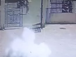 Video: Masked Man Throws 2 Bombs At University In Madhya Pradesh Video: Masked Man Throws 2 Bombs At University In Madhya Pradesh