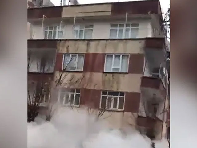 Video Shows Building Collapsing Like House Of Cards After Turkey Quake