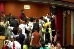 Video: Punches, Kicks At Delhi Civic Body As AAP, BJP Councillors Fight Video: Punches, Kicks At Delhi Civic Body As AAP, BJP Councillors Fight
