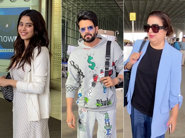 एयरपोर्ट पर स्पॉट हुए जान्हवी कपूर, फराह खान, मनीष पॉल एयरपोर्ट पर स्पॉट हुए जान्हवी कपूर, फराह खान, मनीष पॉल