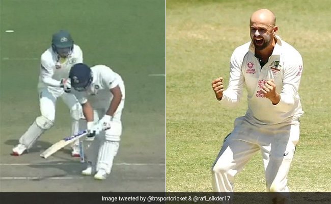 लियोन के सामने नतमस्तक हो गए रोहित शर्मा, भारतीय कप्तान के लिए 'अबूझ पहेली' बन गई गेंद, देखें Video 