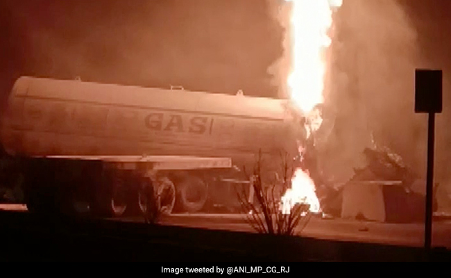 4 Burnt Alive As Gas Tanker Collides With Truck On Highway In Rajasthan