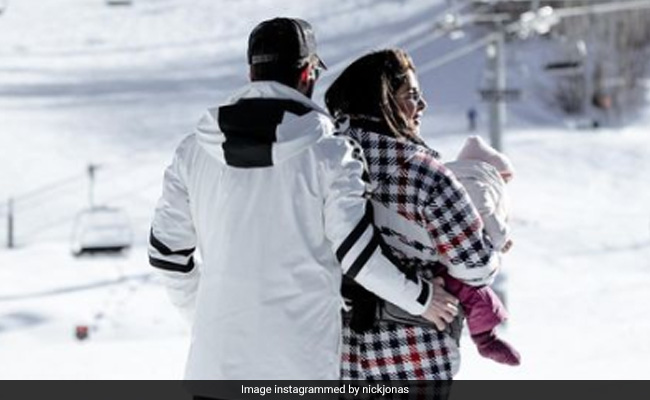 Priyanka Chopra And Daughter Malti Marie In The Snow. Pics Courtesy Nick Jonas
