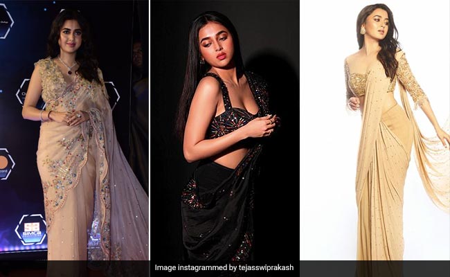 7 Times Tejasswi Prakash's Sarees Were Ready For The Red Carpet