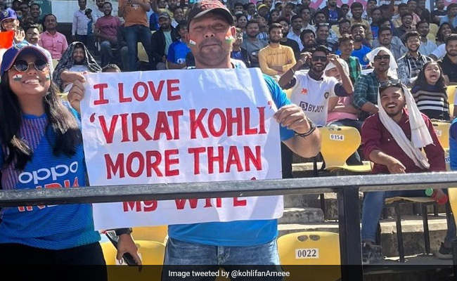 Viral Pic: Virat Kohli Fan Holding Hilarious Placard On Day 2 Of Nagpur Test Leaves Internet In Splits