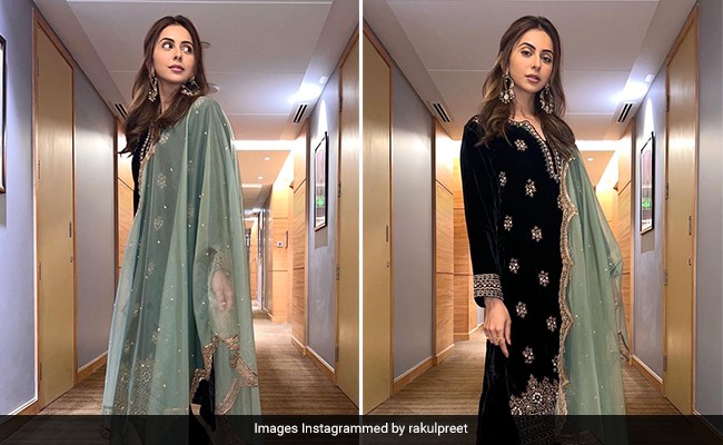 Our Clock Rings Desi O'Clock With Rakul Preet Singh's Velvet Suit