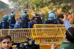 Ahead Of Manish Sisodia's Questioning, Heavy Police Deployment Ahead Of Manish Sisodia's Questioning, Heavy Police Deployment