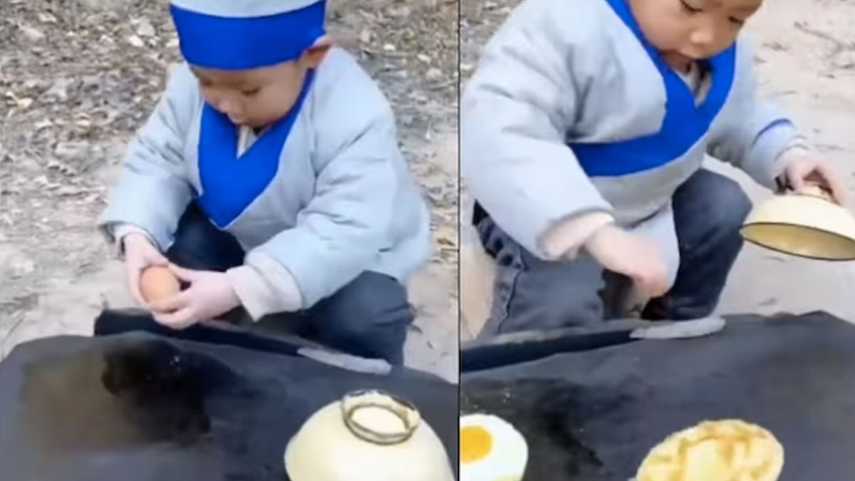Watch: Video Of "Sweet Baby Chef" Cooking Egg Sandwich Impresses Internet