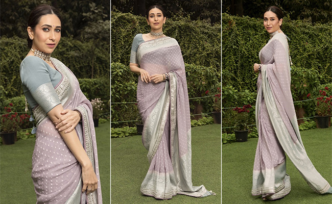 Karisma Kapoor Is Full Of The Joys Of Spring In A Pastel <i>Saree</i>